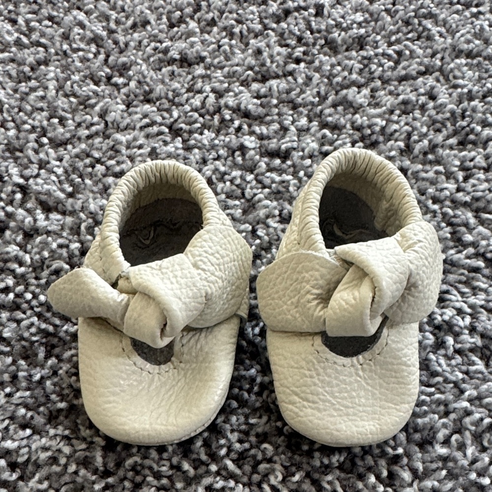 Freshly Picked Cream Moccasin Baby Shoes